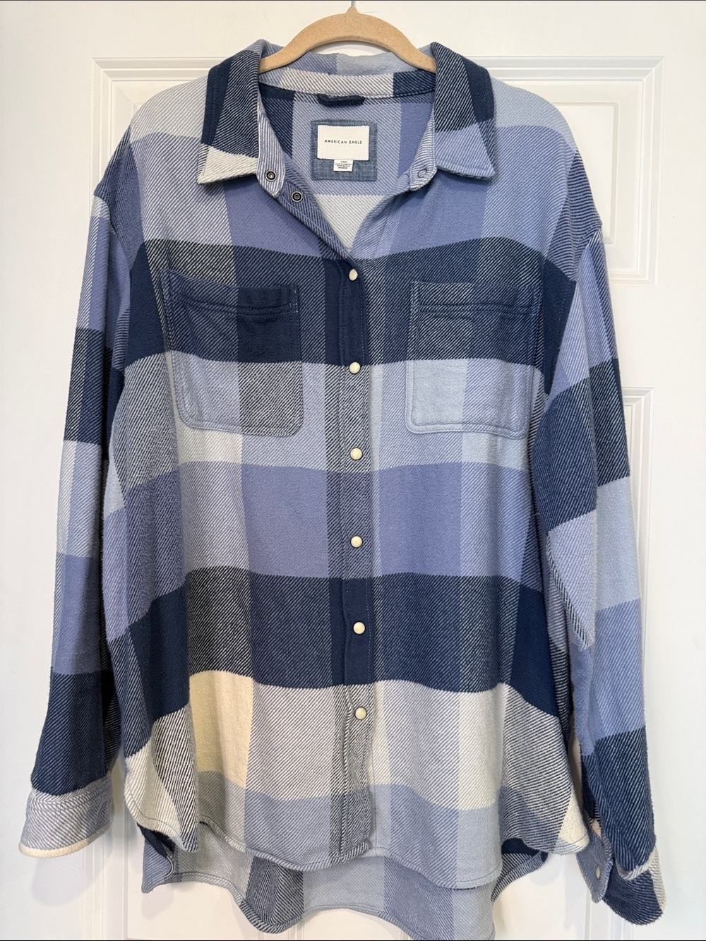 American Eagle Oversized Flannel with Snaps
